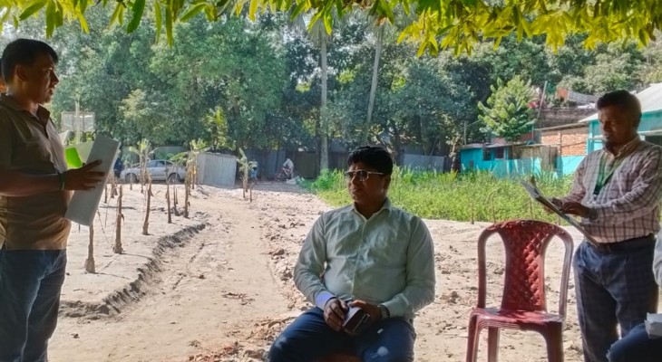 কালীগঞ্জে বিরোধপূর্ণ জমি পরিদর্শনে সহকারী কমিশনার (ভূমি), আদালতের রায় পর্যন্ত বালু ভরাটে নিষেধাজ্ঞা